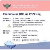  утверждено расписание проведения всероссийских проверочных работ (ВПР) в 2022 году
